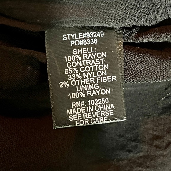 Skies Are Blue Mini Dress. Black with colorful neckline. Women Size Medium. - Picture 11 of 16